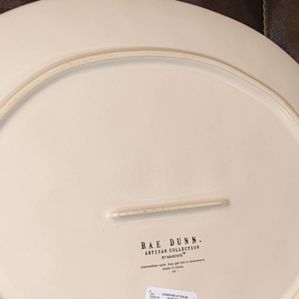 NWT Rae Dunn Cream Ceramic Thanksgiving/Fall Platter Thankful/Grateful/Blessed - Picture 2 of 7